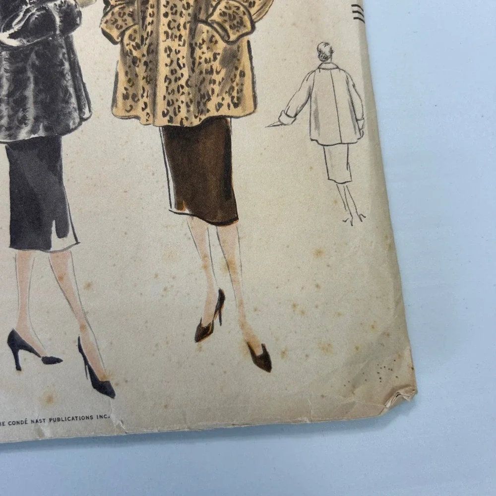 Vogue‎ Vintage 1950's Pattern #7466 Women's Coat Size 14 HTF RARE